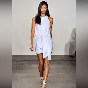 NWT Misha Nonoo Kate Dress White 100 % Cotton Lined Graduation Size 6